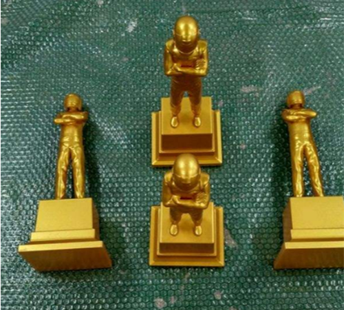 电镀铜人，模型打印，3D奖杯制作