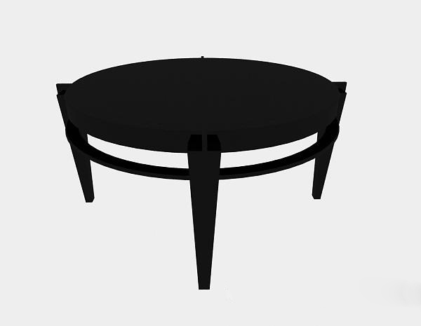 纯黑色的3D打印茶桌，PLA材质制作的产品