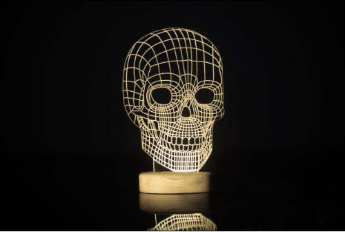 骷颅头灯，3D打印的样式灯具