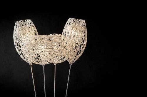 尼龙材料制作的灯，高品质的灯，3D打印的产品