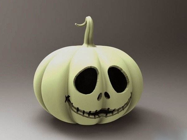 恐怖诡异的南瓜模型,3D打印的艺术