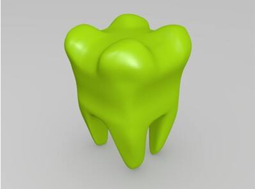 牙齿的模型，3D扫描成型的图片