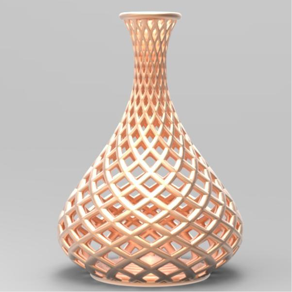 金色的花瓶模型