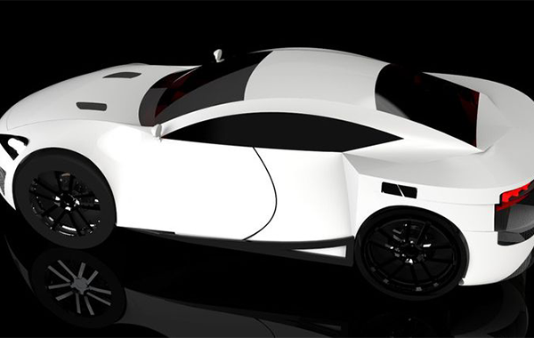 汽车模型制作，流畅美观的跑车